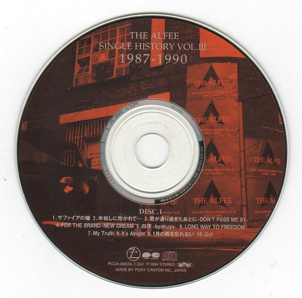 THE ALFEE - SINGLE HISTORY VOL.III 1987-1990 (1994) - 无损音乐分享