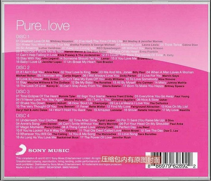 群星-欧美流行经典集萃《Pure...Love（纯爱）4CD》2.jpg