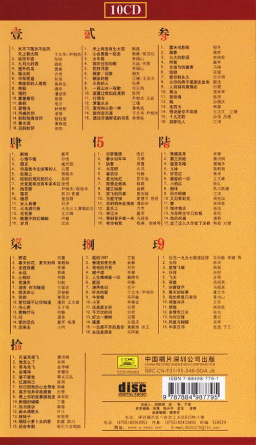 [中国唱片] 二十世纪原创经典典藏-《龙凤金歌榜 10CD》b MP3 百度.jpg