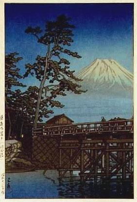 Mt. Fuji by Moonlight, Kawai Bridge 1947.jpg