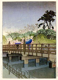 Spring at Benkei Bridge 1936.jpg